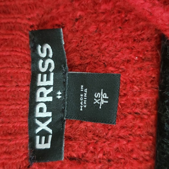 Express womens size XS red oversized sweater - Picture 2 of 5